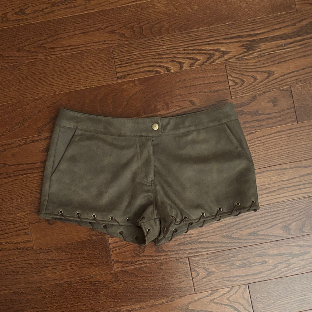 PrettyLittleThing Brown High Waist Micro Shorts